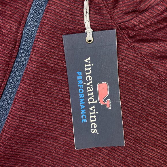Vineyard Vines On The Go Sankaty Quarter Zip Pullover Men's Small Crimson - Picture 8 of 15